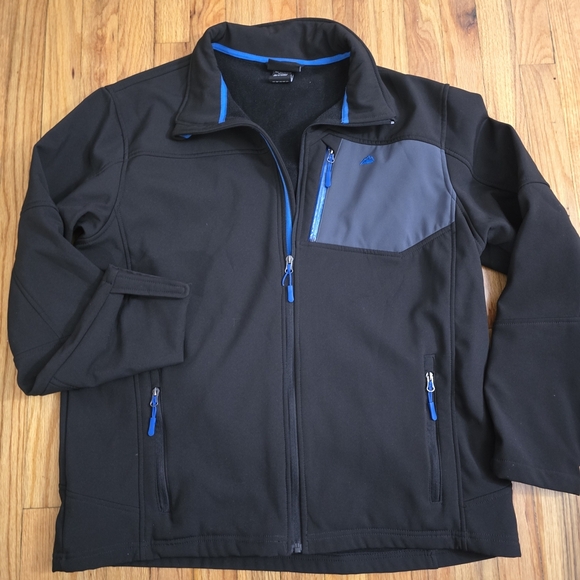 Snozu Men's Performance Jacket in Black with Blue Trim - Picture 2 of 12